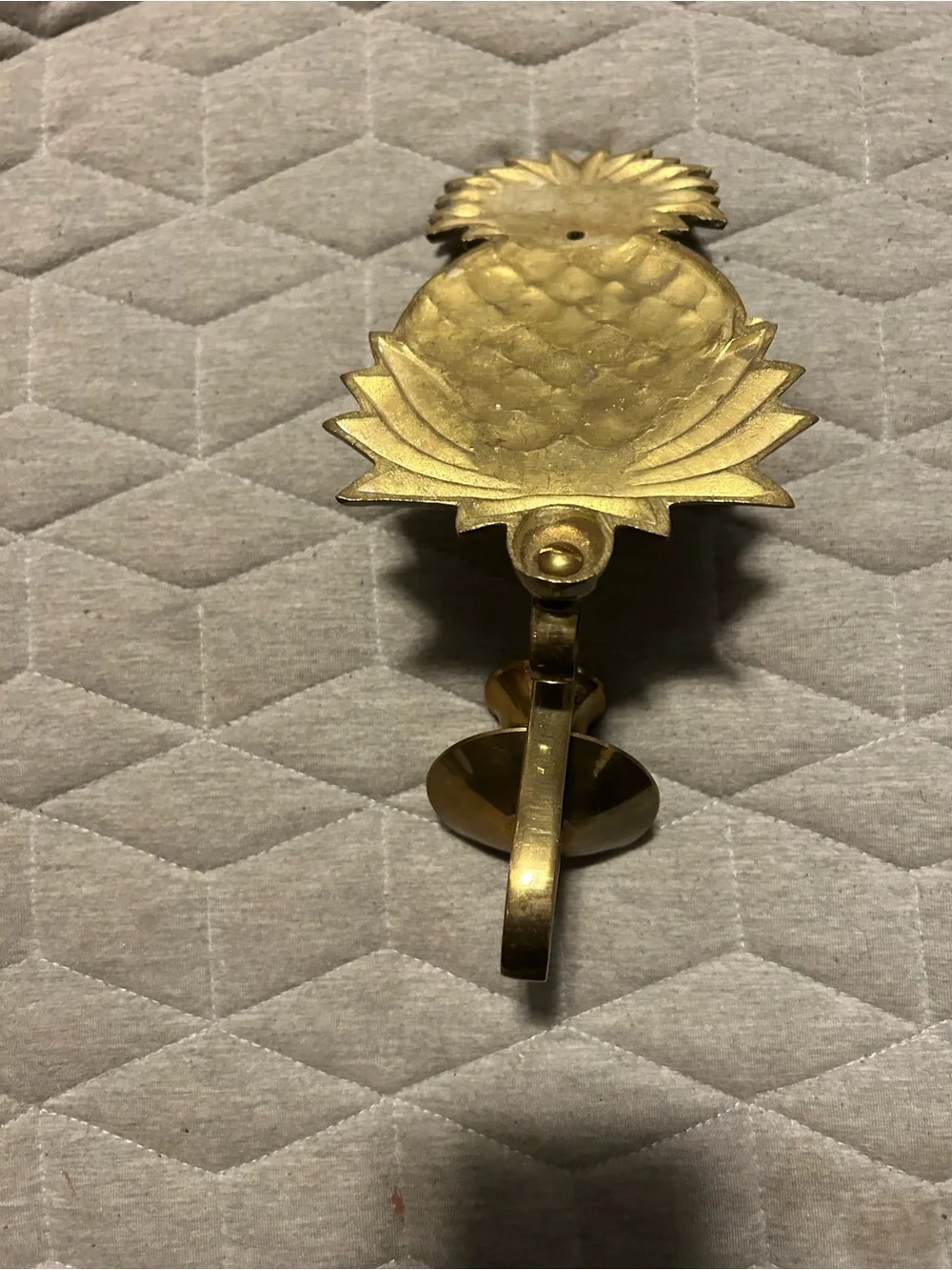 Brass Pineapple Wall Candle Sconce